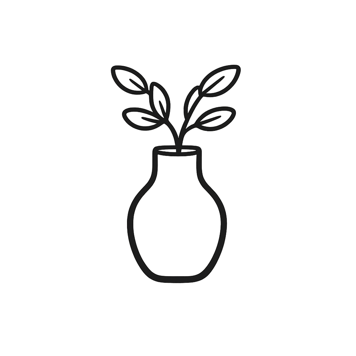 Line illustration of a vase