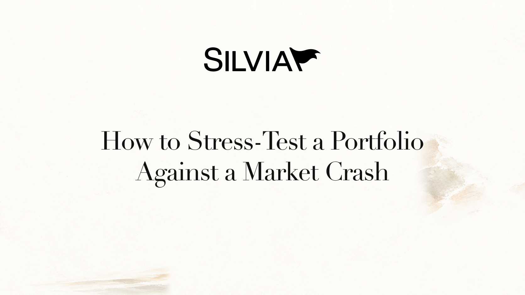 How to Stress-Test a Portfolio Against a Market Crash | Silvia