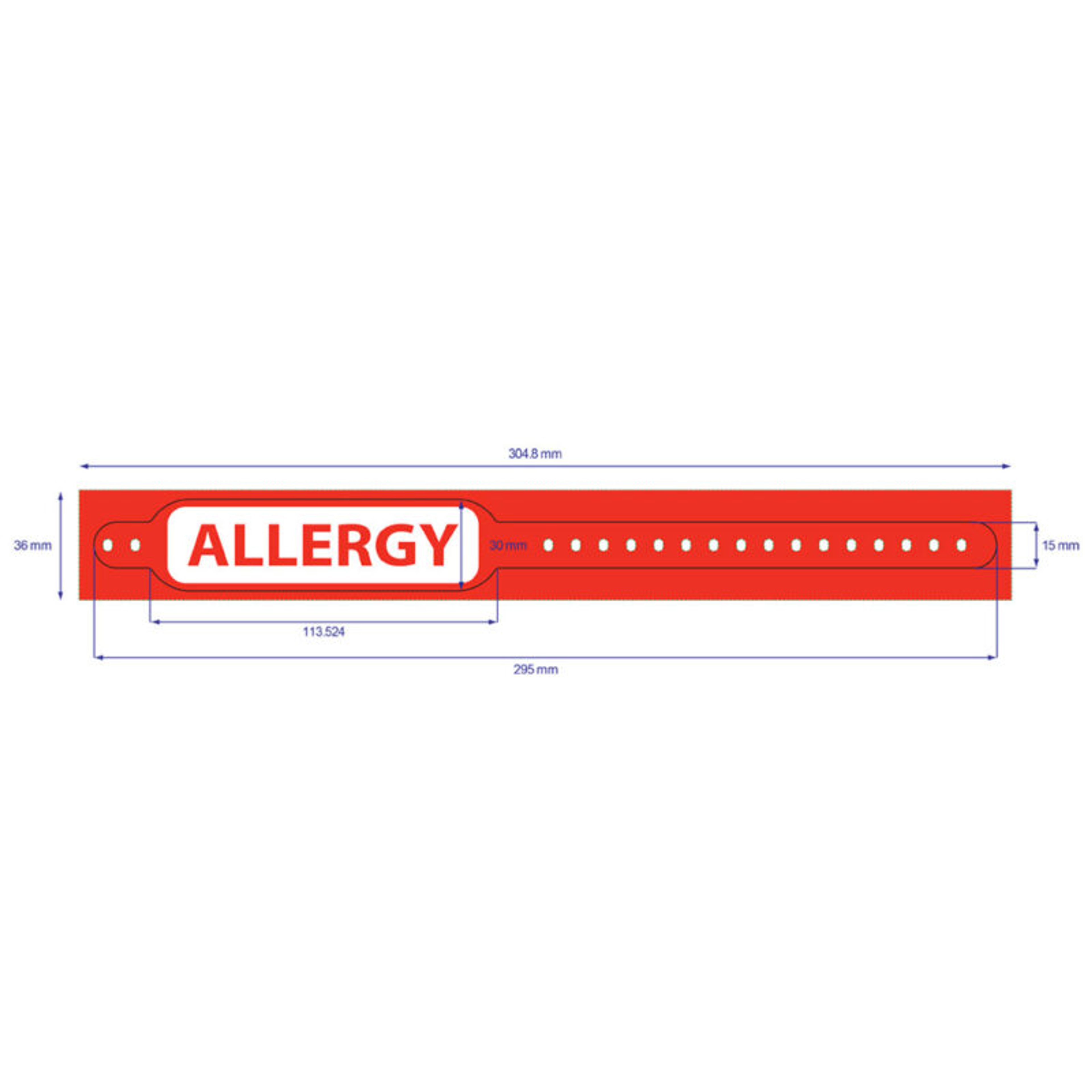 ALERT ALLERGY 30mm clasp-fastening adult hospital wristband - 2