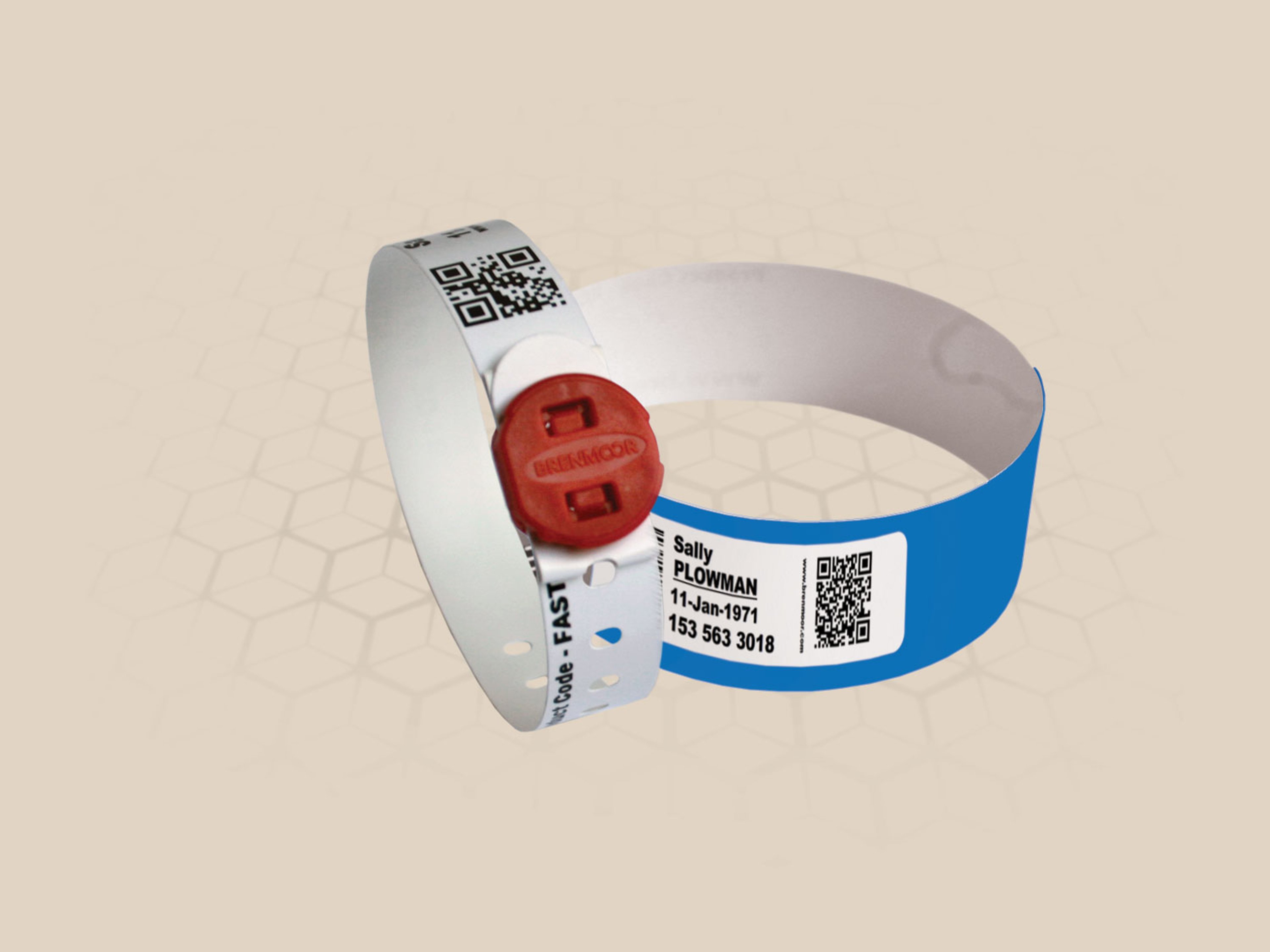 SWIFT250 low-cost 19mm self-adhesive adult hospital wristband