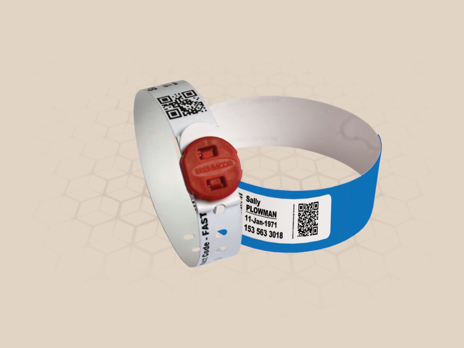 SWIFT250 low-cost 19mm self-adhesive adult hospital wristband