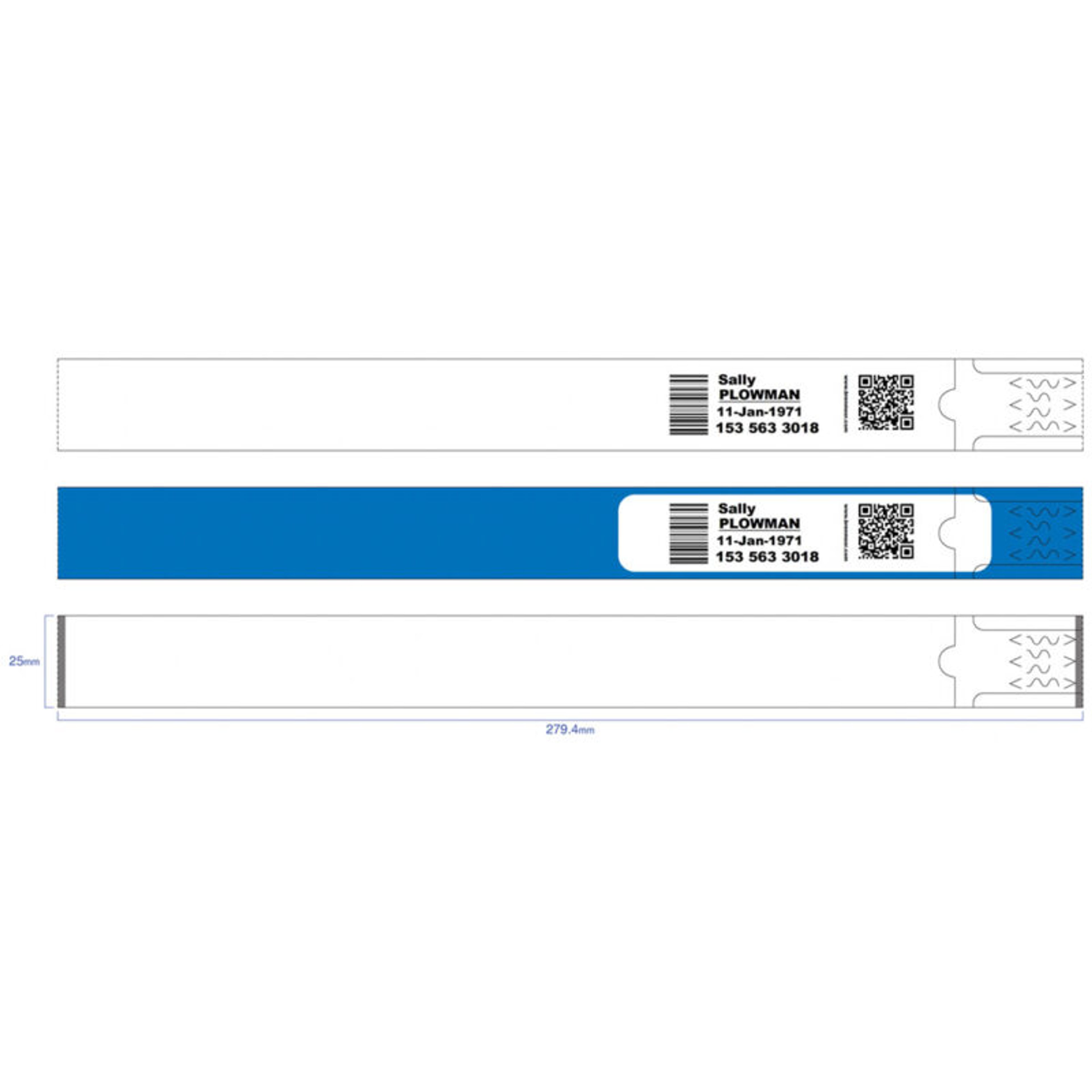 ECO25 self-adhesive 25mm adult hospital wristband - 2
