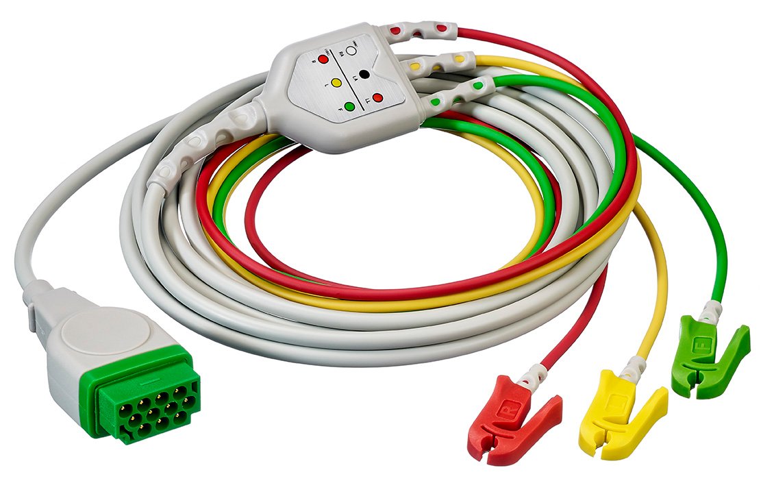GE 3 lead ECG cable pinch clamps