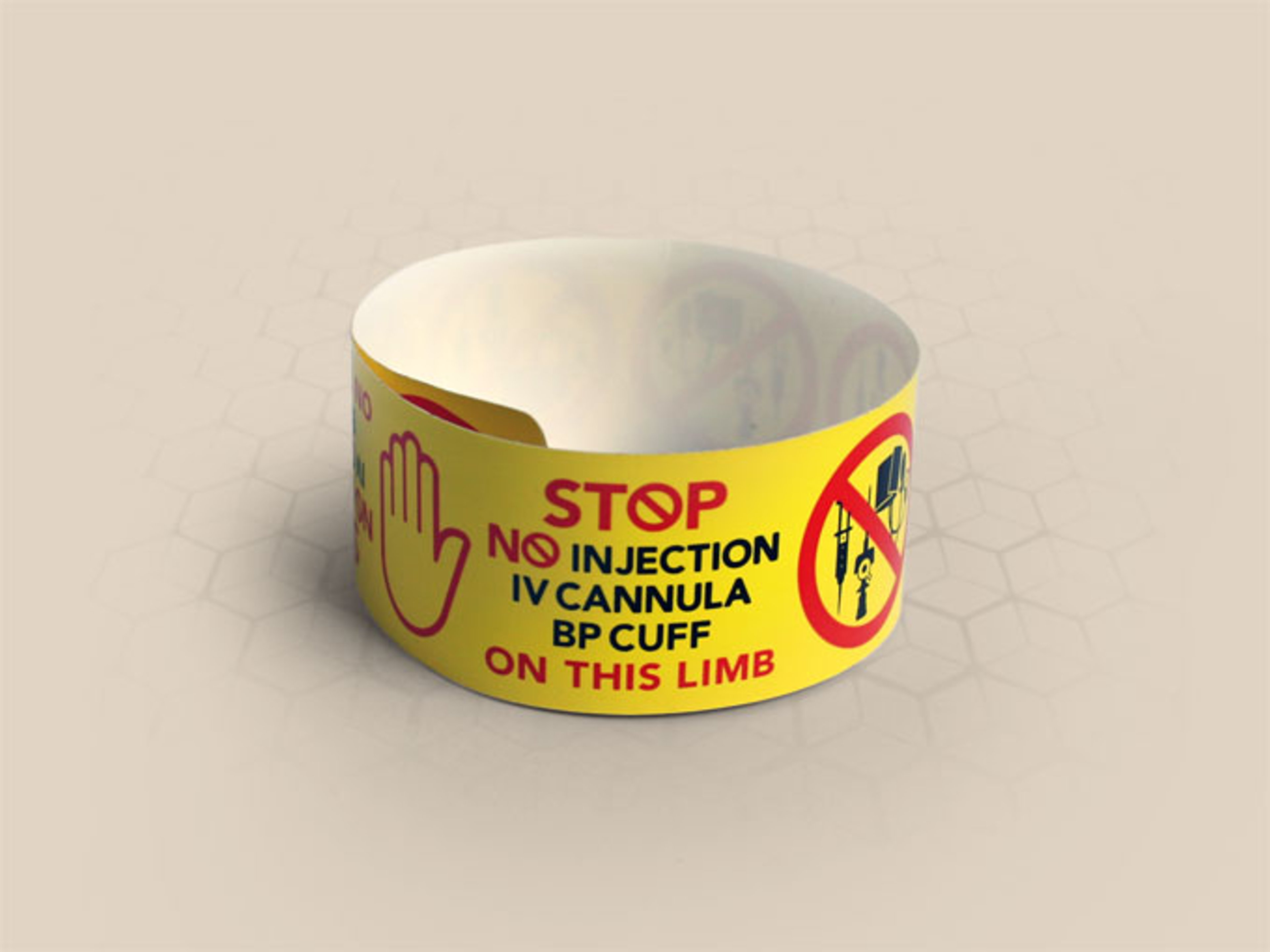 UNIVERSAL cardiac/renal/oncology/stroke alert 30mm pre-printed hospital wristband