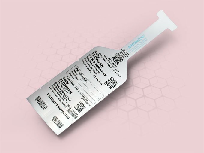 BLOOD BAG TAG LABELS multi-part MHRA compliant printable label tag