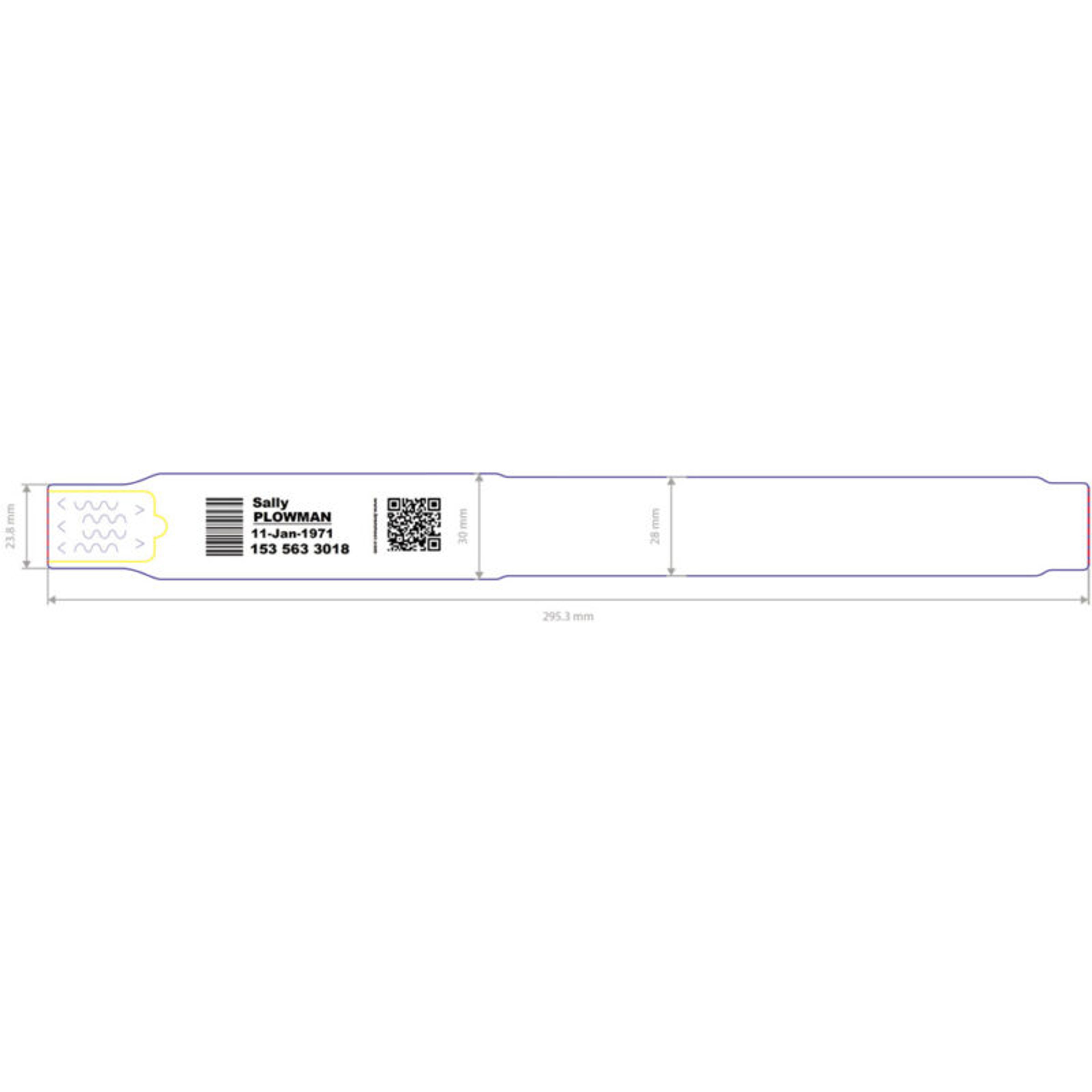 ECO100-Z shaped 25mm self-adhesive adult hospital wristband - 2