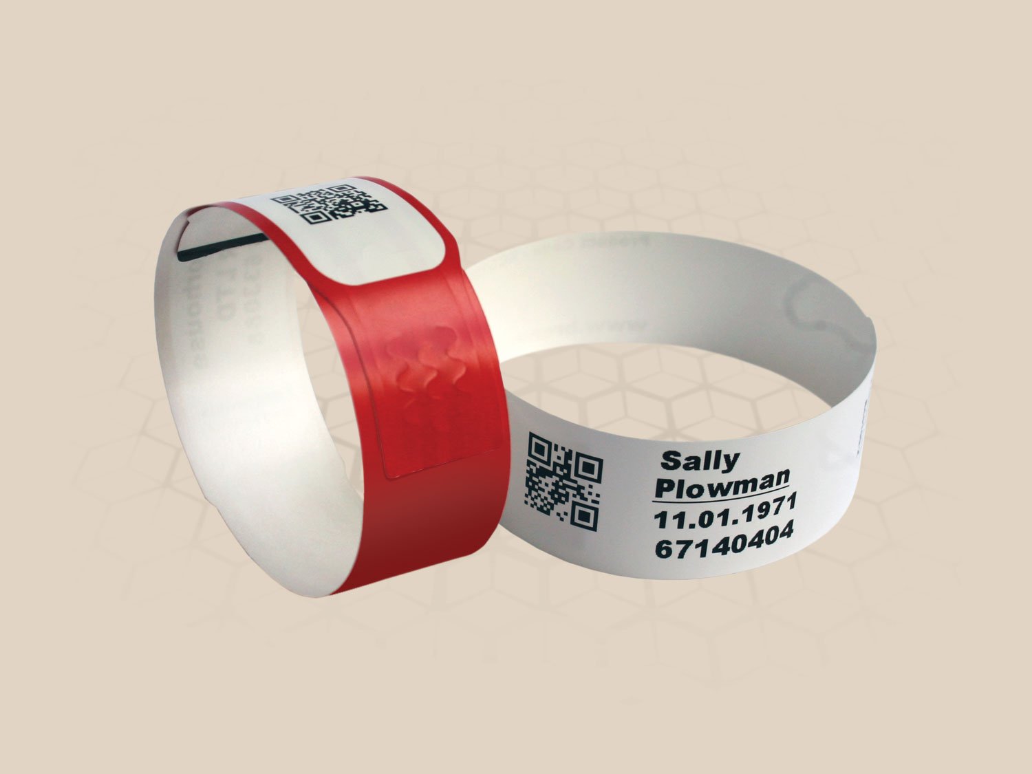 ECO100-Z shaped 25mm self-adhesive adult hospital wristband