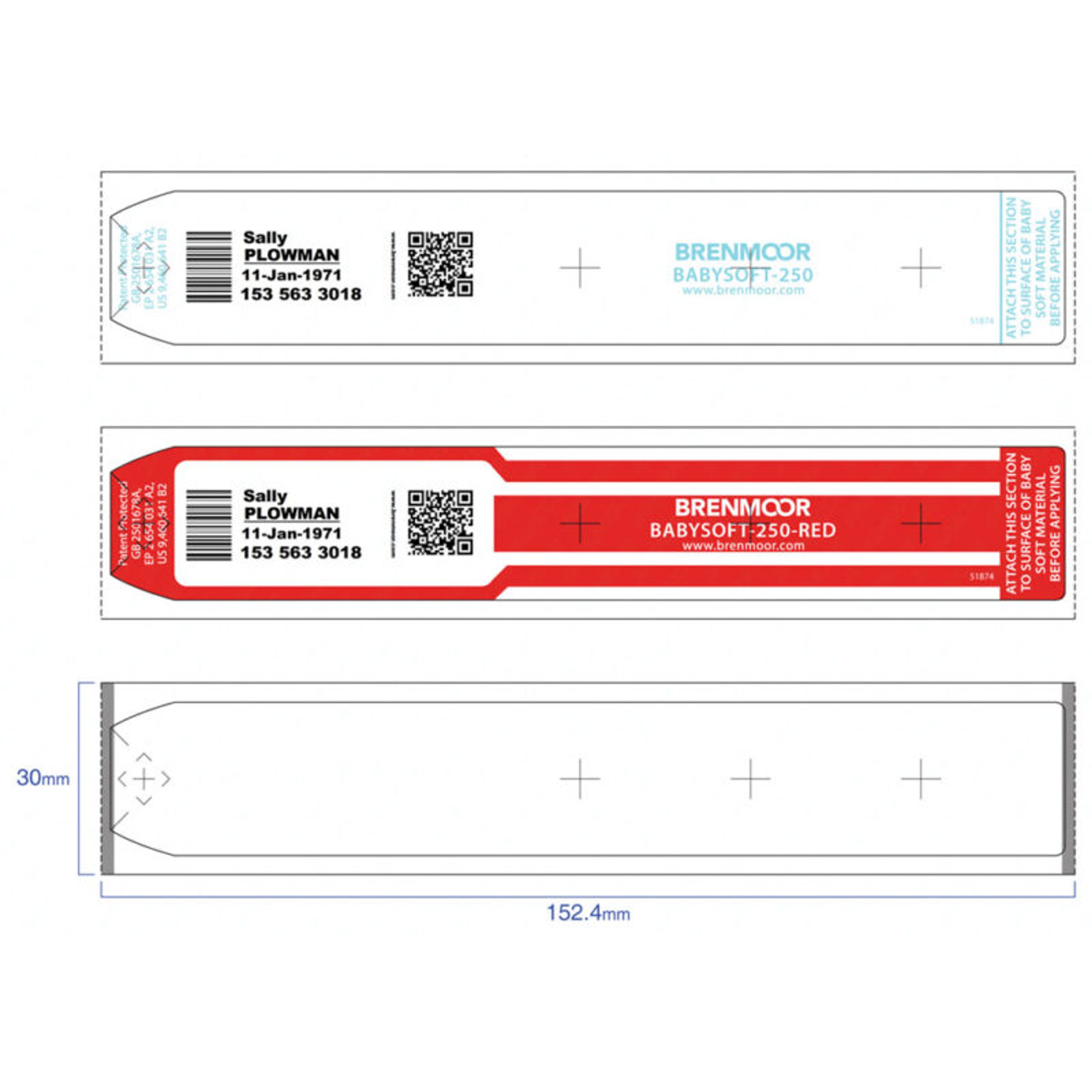 BABYSOFT250 extra-soft 24mm baby hospital wristband - 2