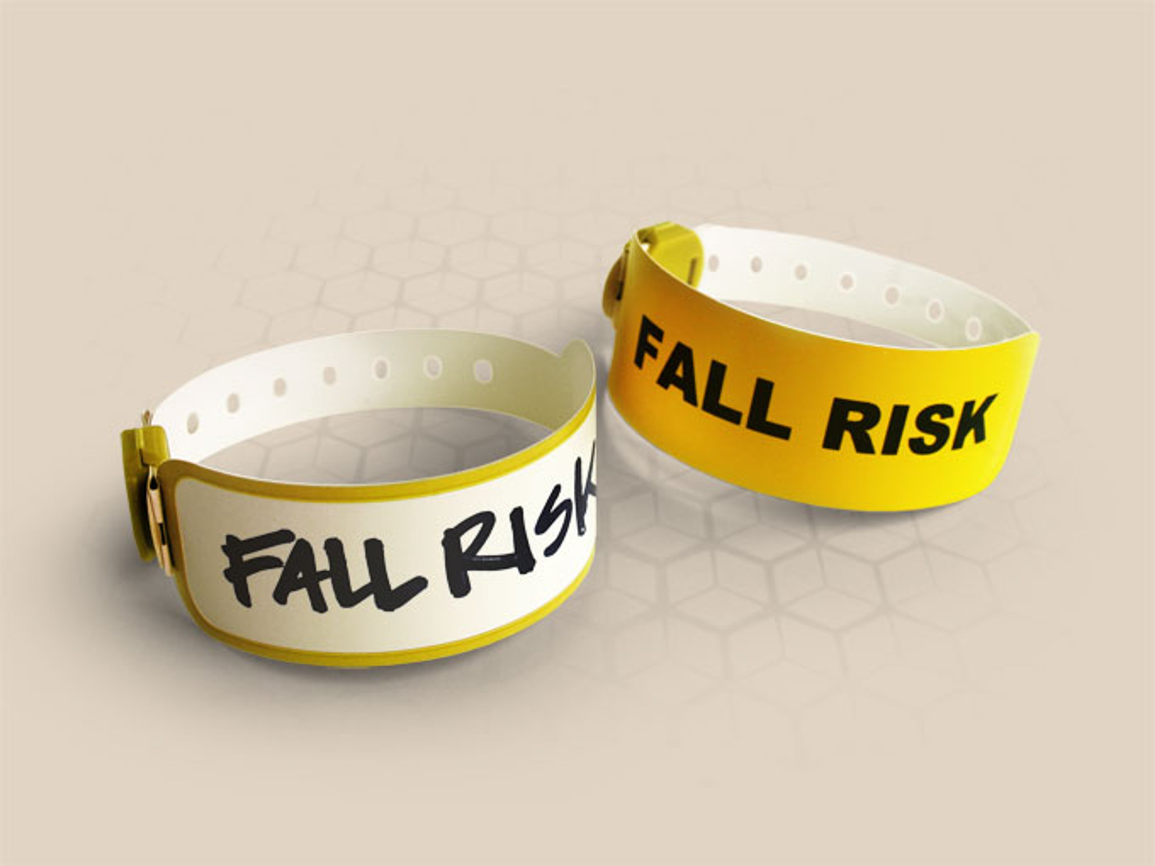 ALERT FALL RISK 30mm clasp-fastening adult hospital wristband