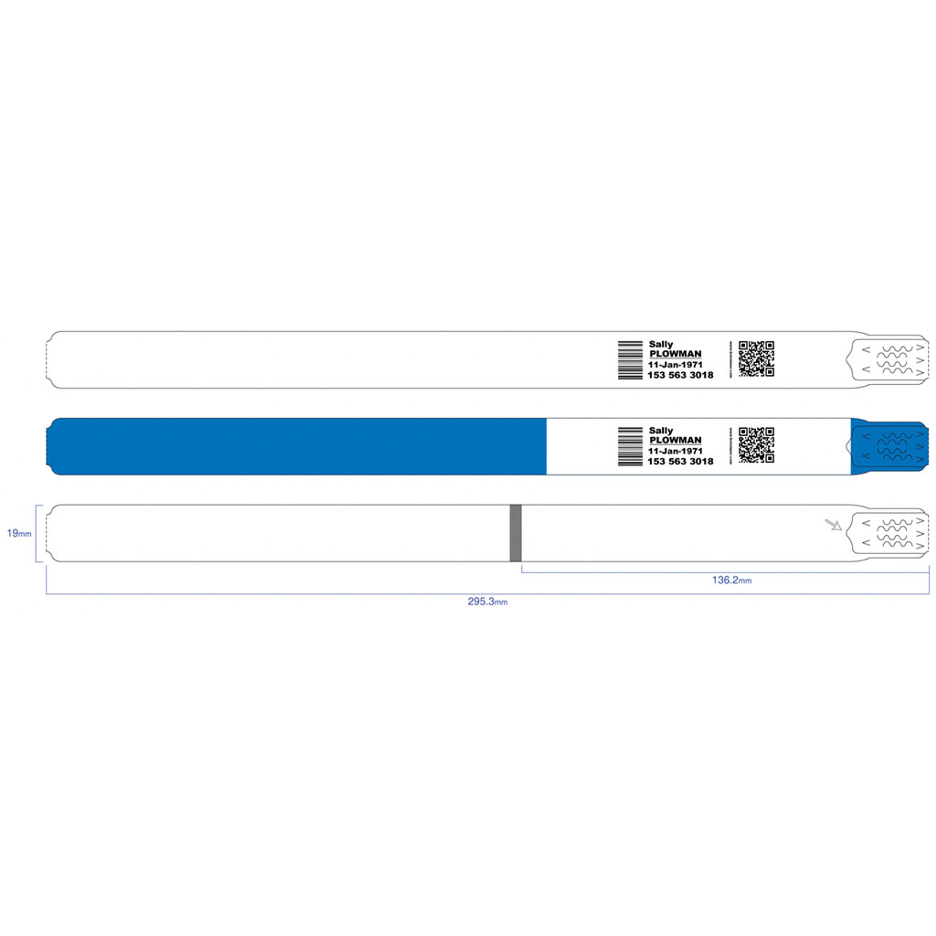 SWIFT250 low-cost 19mm self-adhesive adult hospital wristband - 2