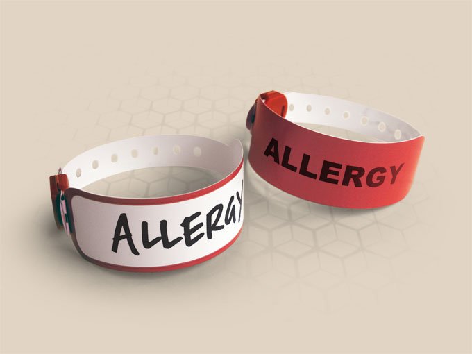 ALERT ALLERGY 30mm clasp-fastening adult hospital wristband