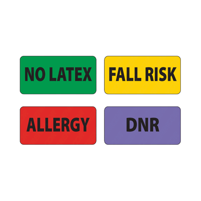 INDICATOR LABELS pre-printed self-adhesive alert labels for hospital wristband