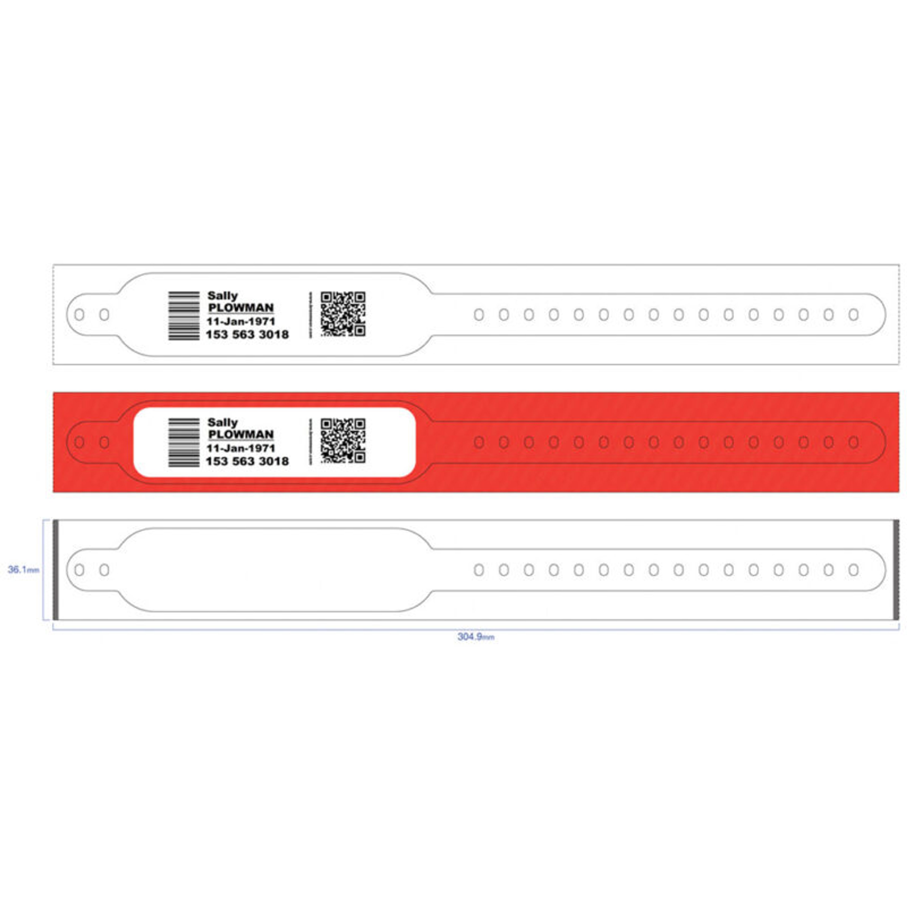 ECO20 low-cost 20mm self-adhesive adult hospital wristband - 2