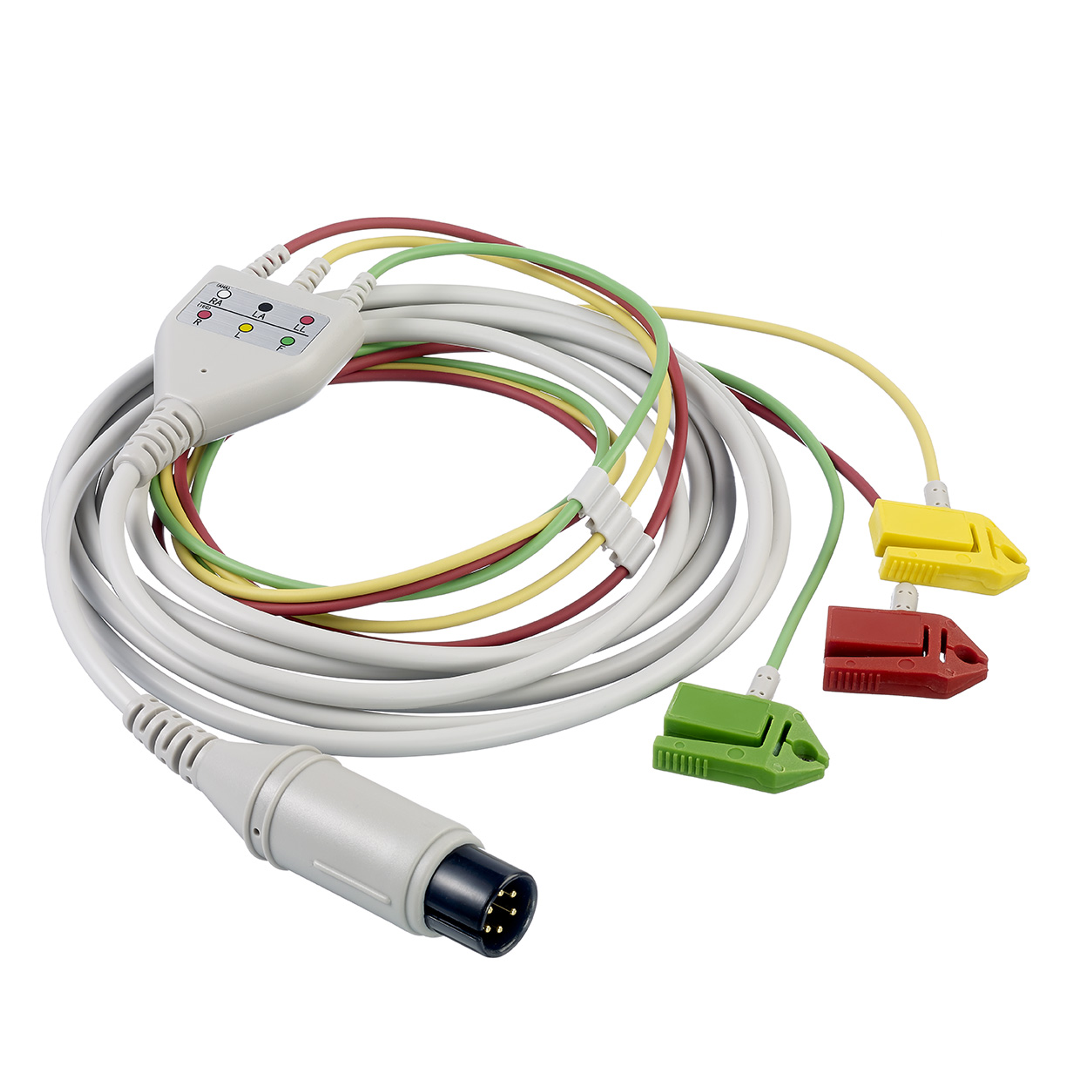 Edan/Mindray 3 lead ECG cable with pinch clamps 