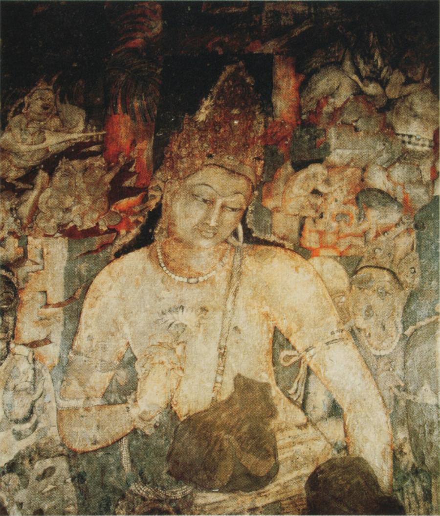 Ajanta Caves cave 1 painting — Vākāṭaka dynasty
