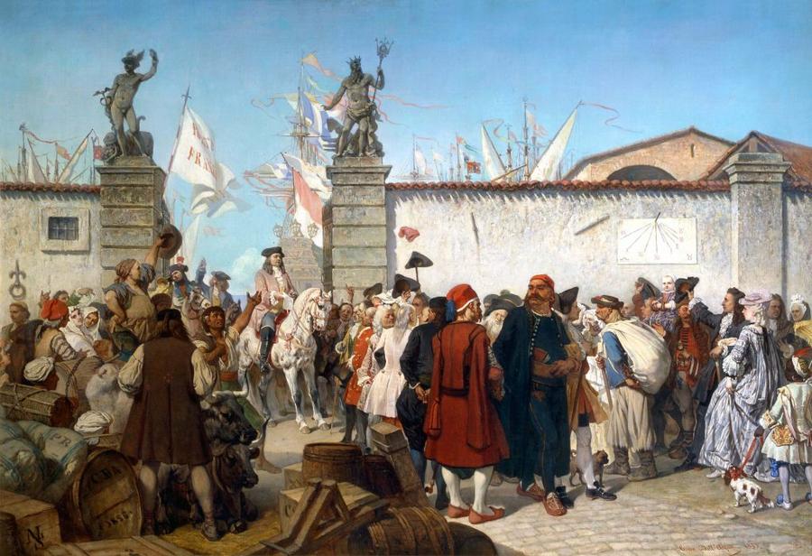 Trieste harbour 18th century — Habsburg and Trieste companies