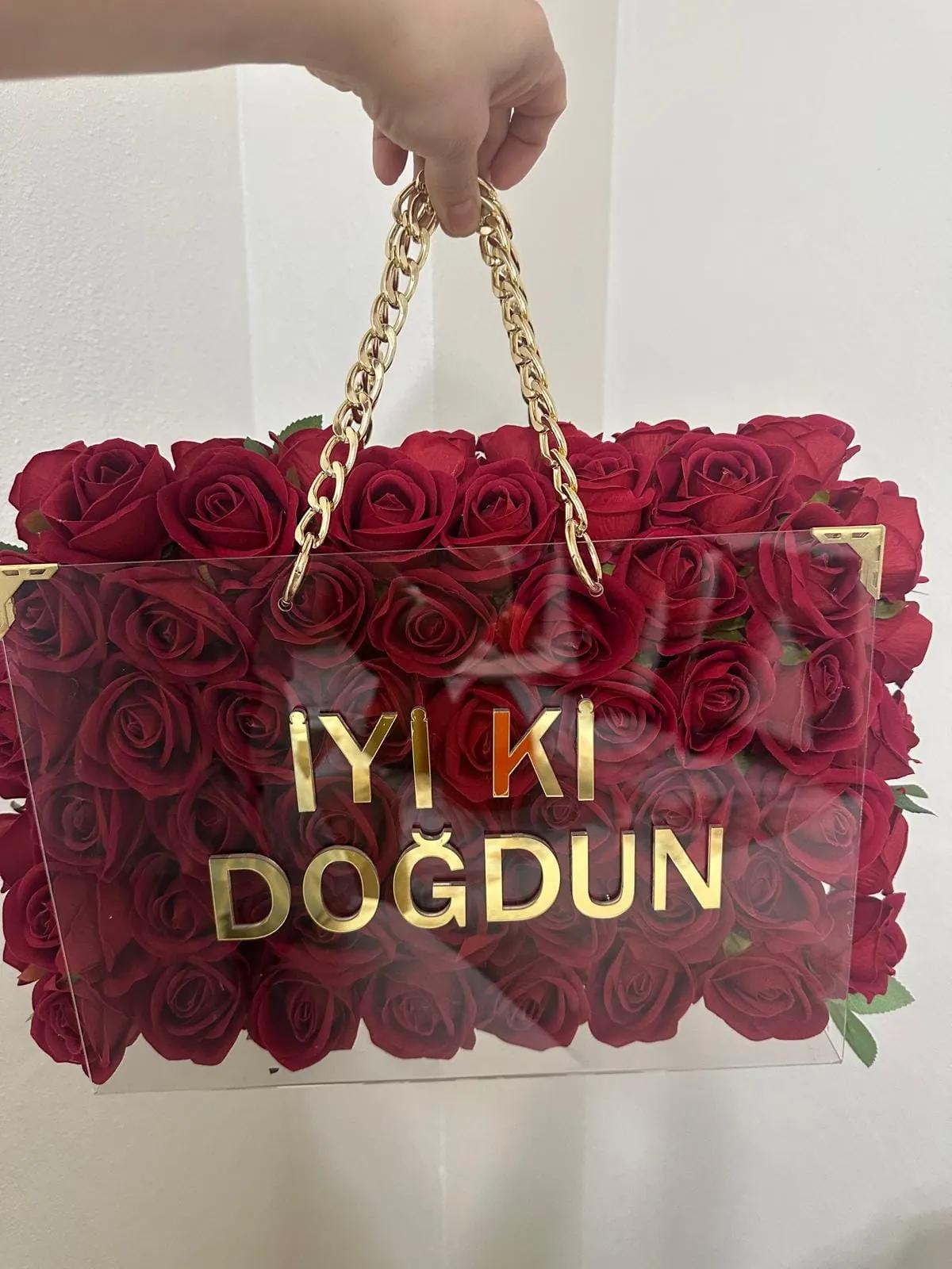 Pleksi Çanta Çiçekleri tasarım örneği 9