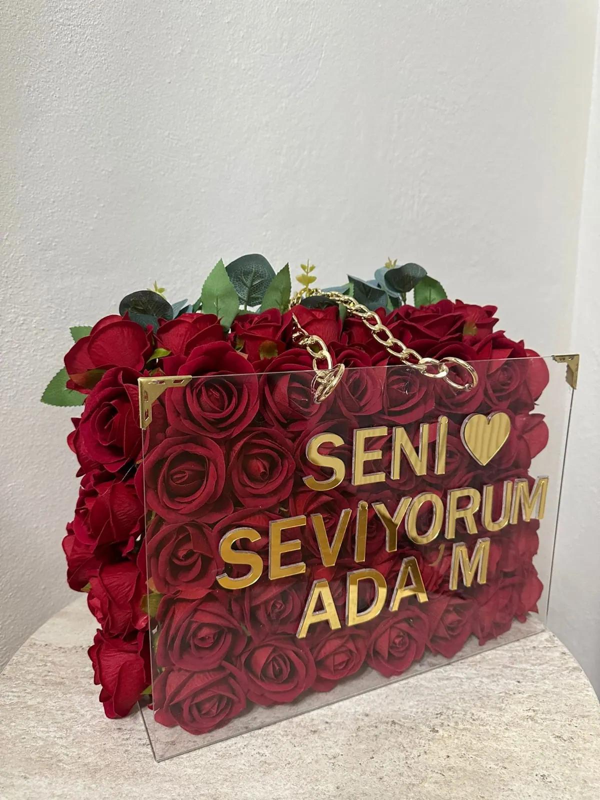 Pleksi Çanta Çiçekleri tasarım örneği 11