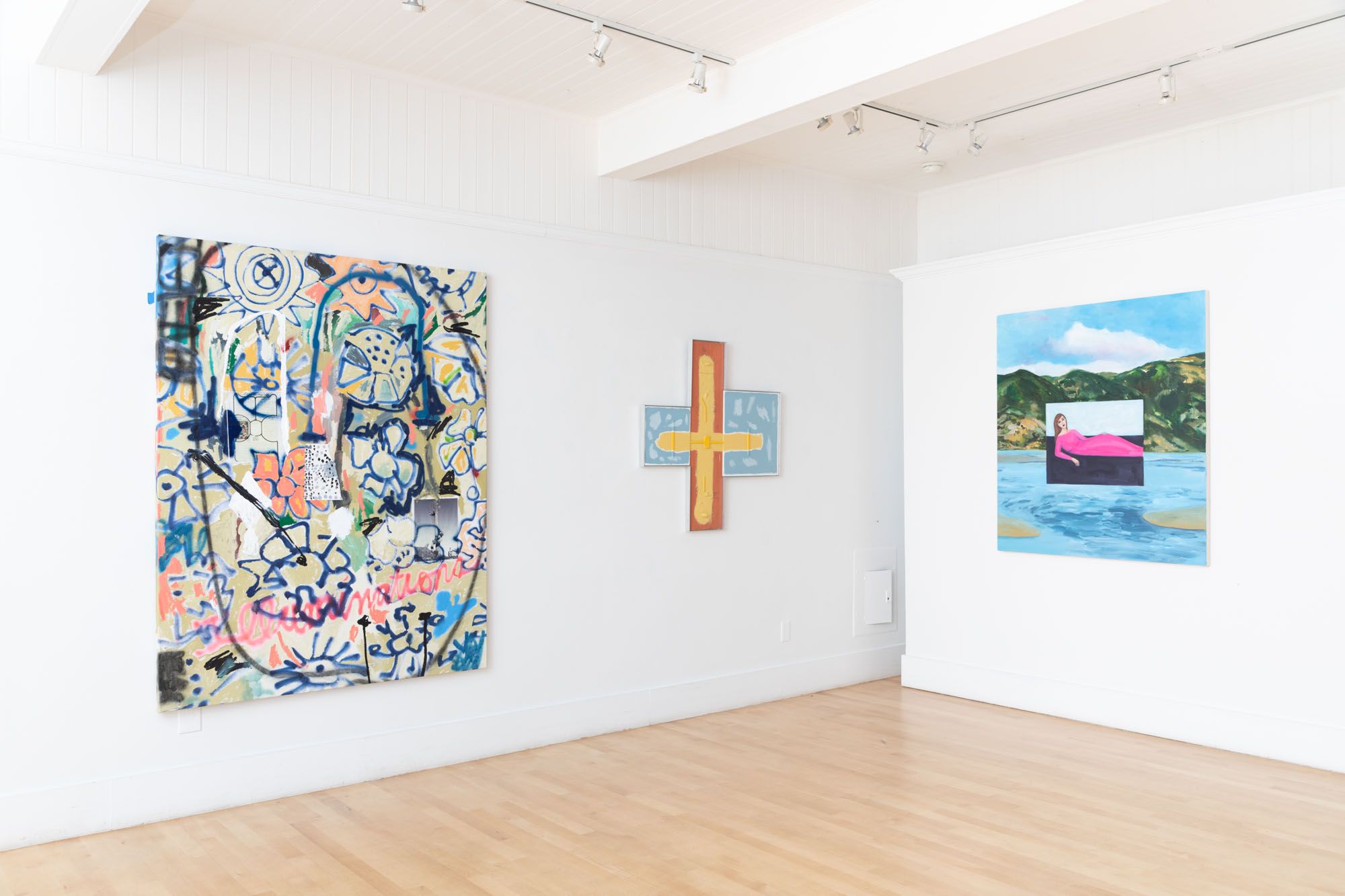 Image of paintings at the Bolinas Museum