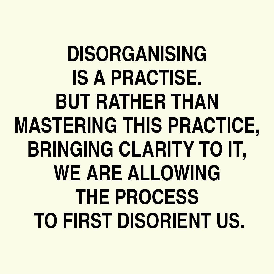 disorganising