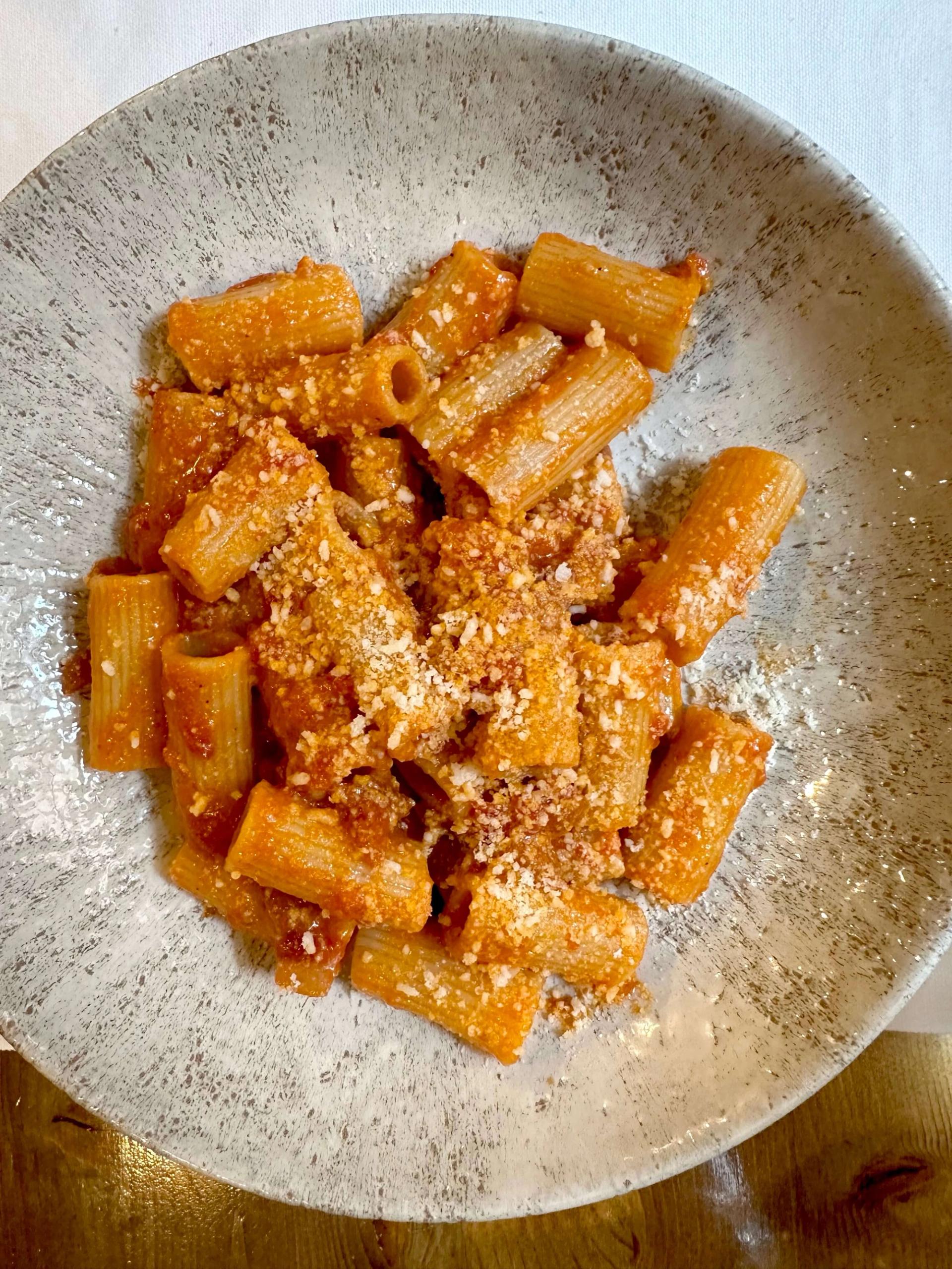 Amatriciana at Osteria Fratelli Mori in Rome