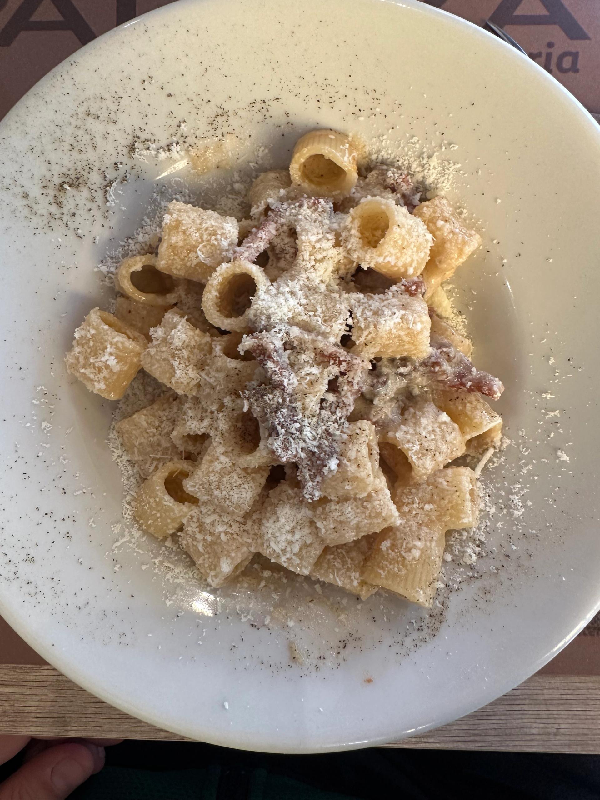 Pasta alla Gricia di Osteria Palmira di Roma