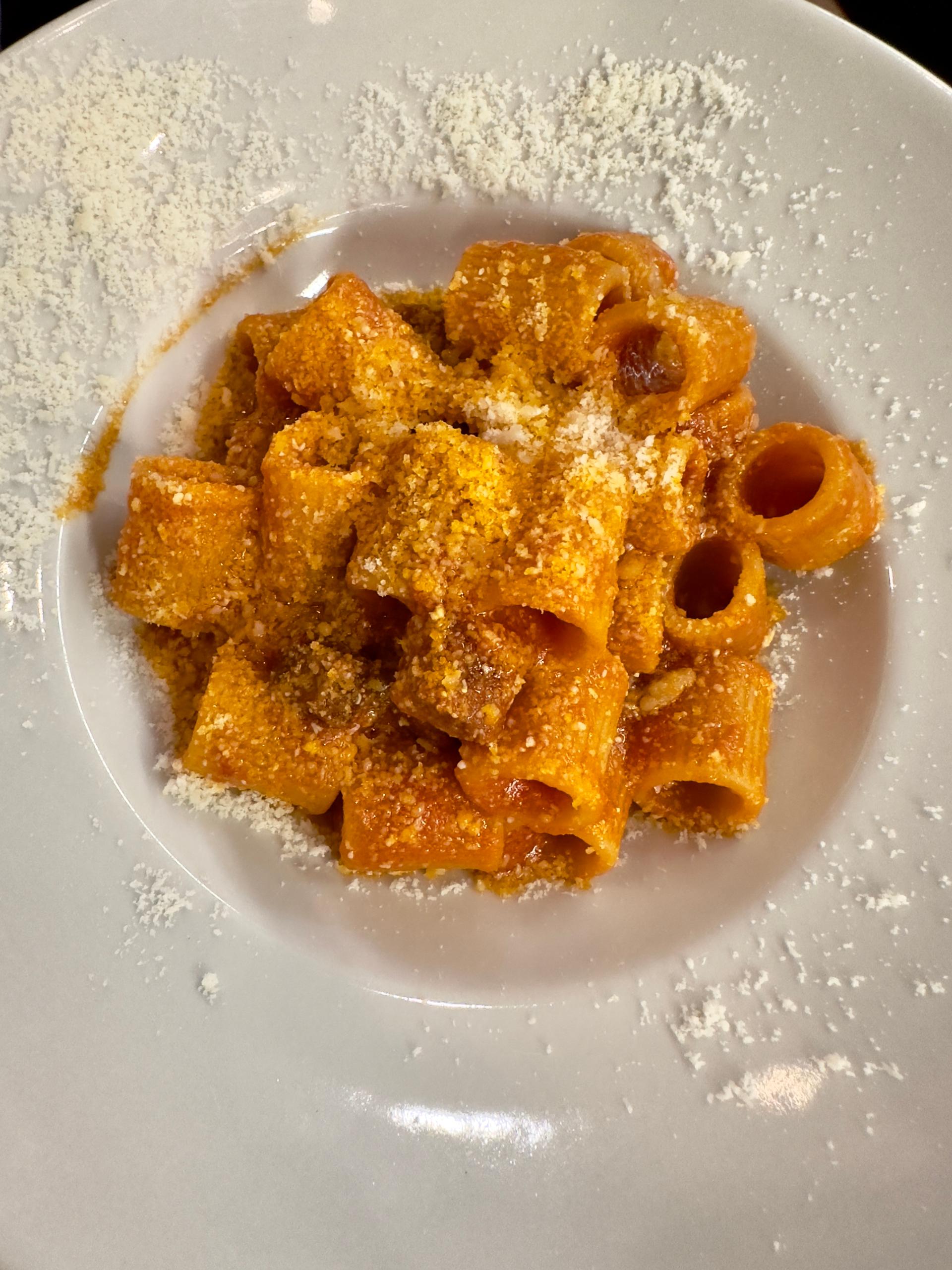 Amatriciana bei Roscioli Salumeria con Cucina in Rom Amatriciana bei Roscioli Salumeria con Cucina in Rom