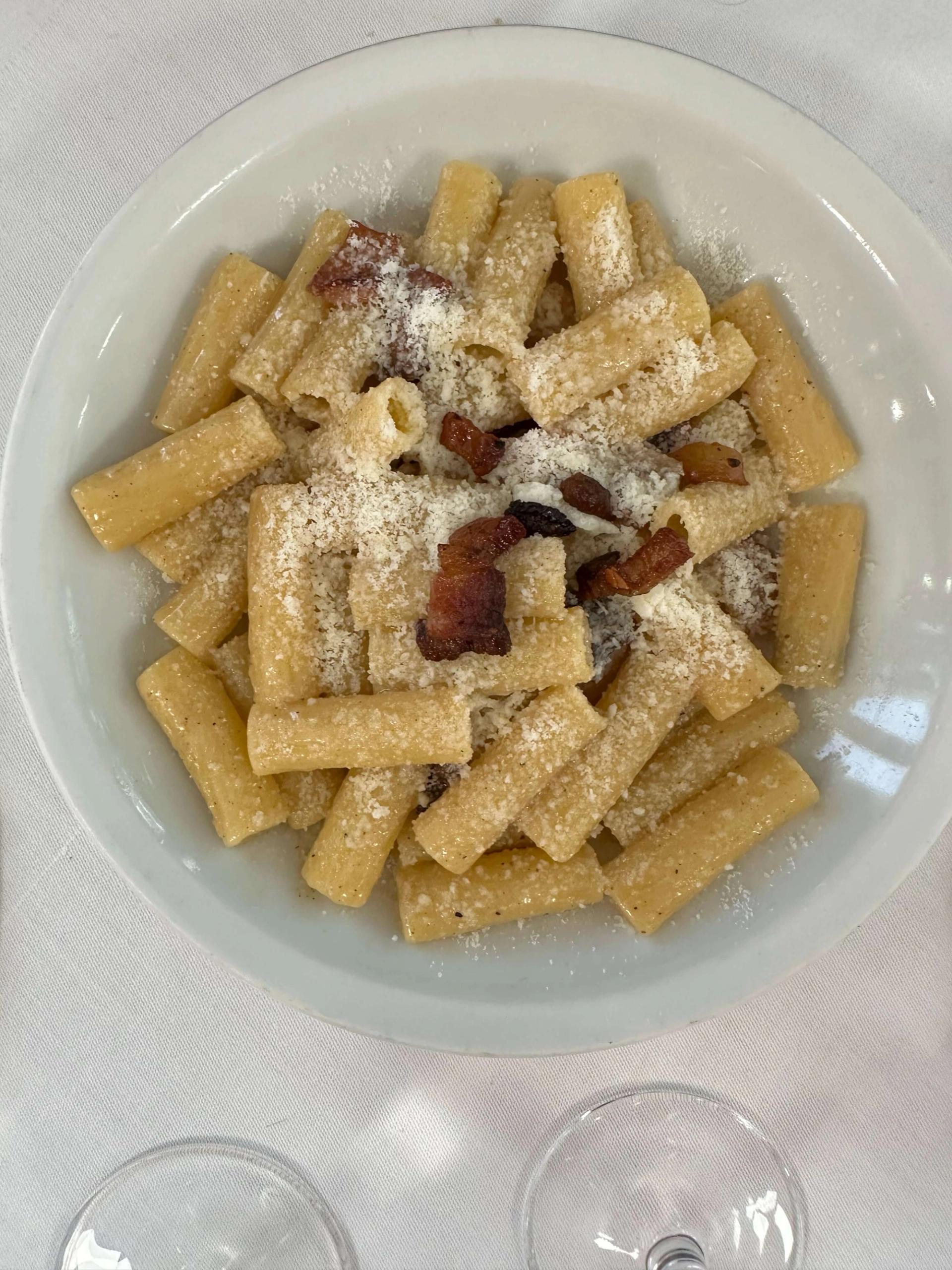 Pasta alla Gricia di Da Peppe a Tor Cervara di Roma