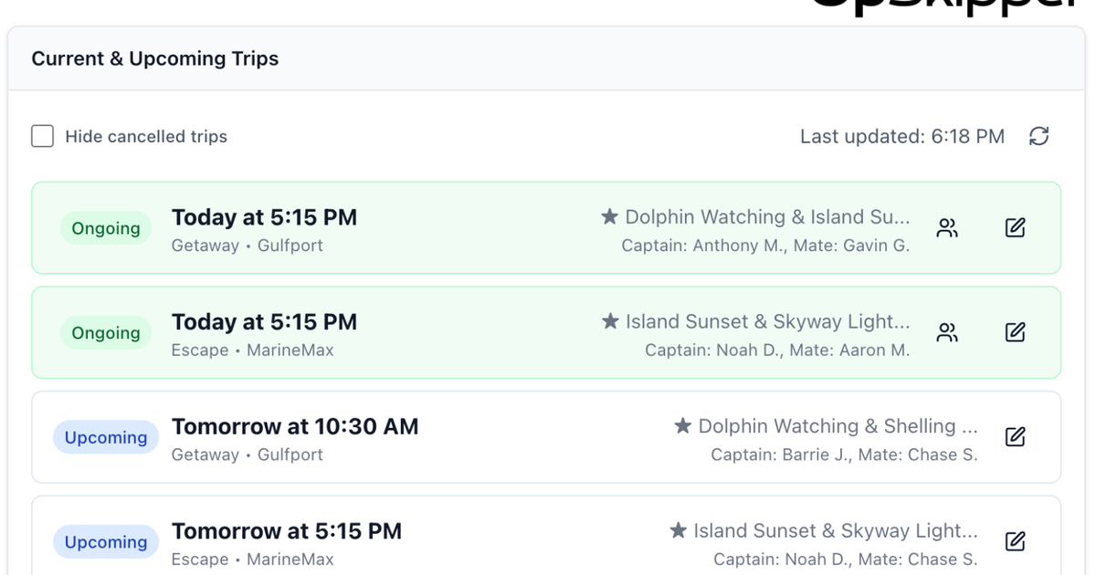 Startup: Boat Tour Ops Management App