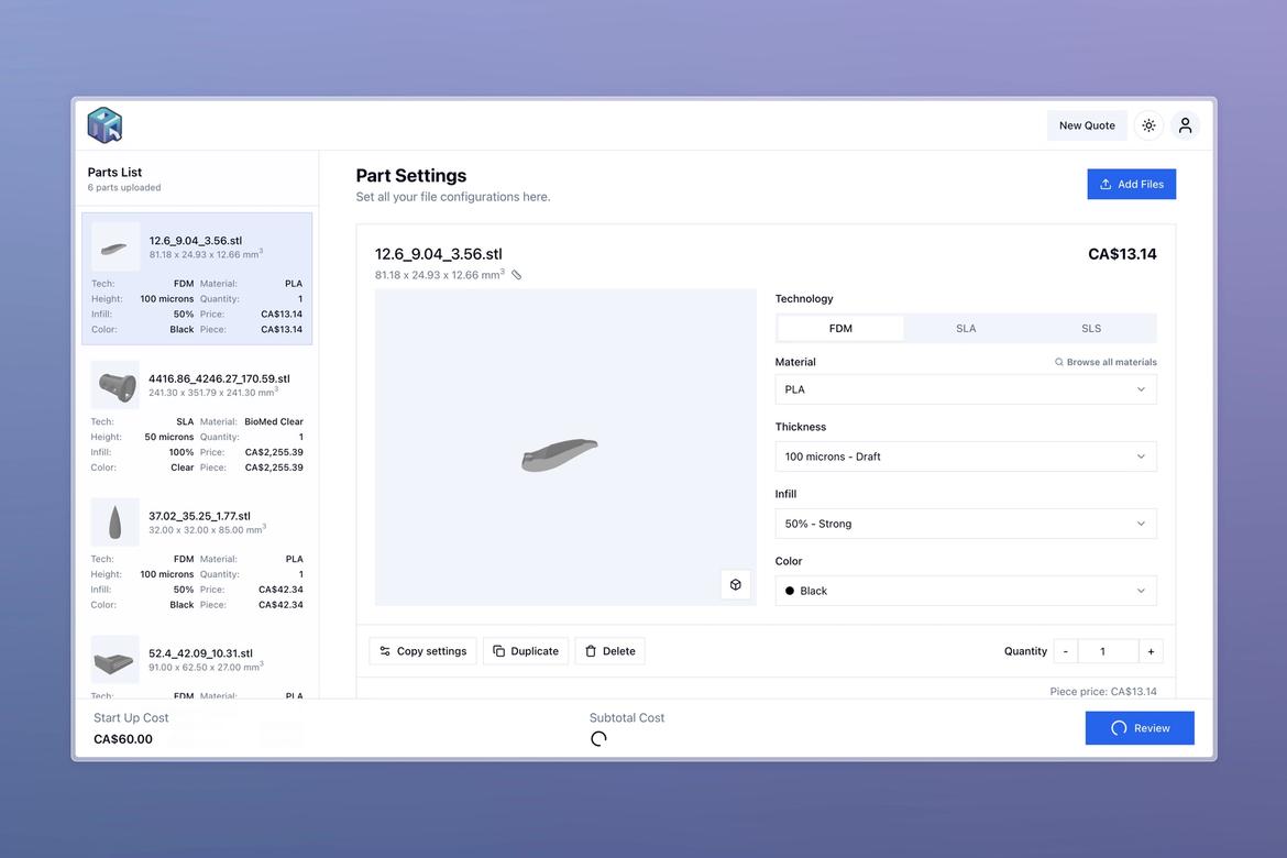 New Customer Facing Interface