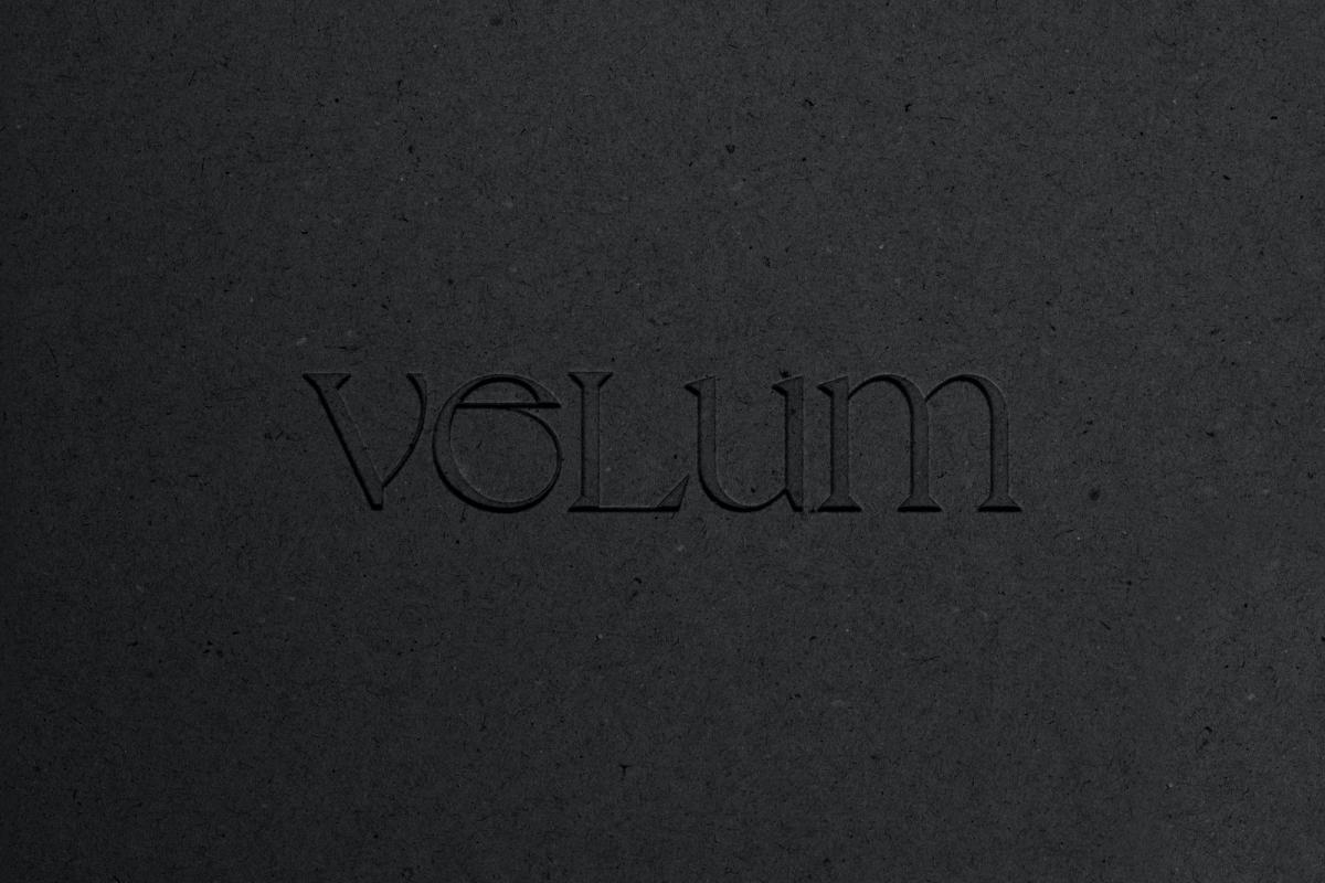 velum on black paper