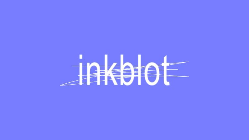 Inkblot name in the style of Charlie XCX's Brat album cover