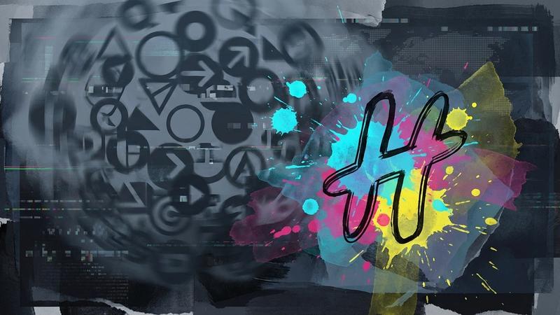 Abstract illustration of multiple similar brand logos blending together, symbolising AI-generated sameness