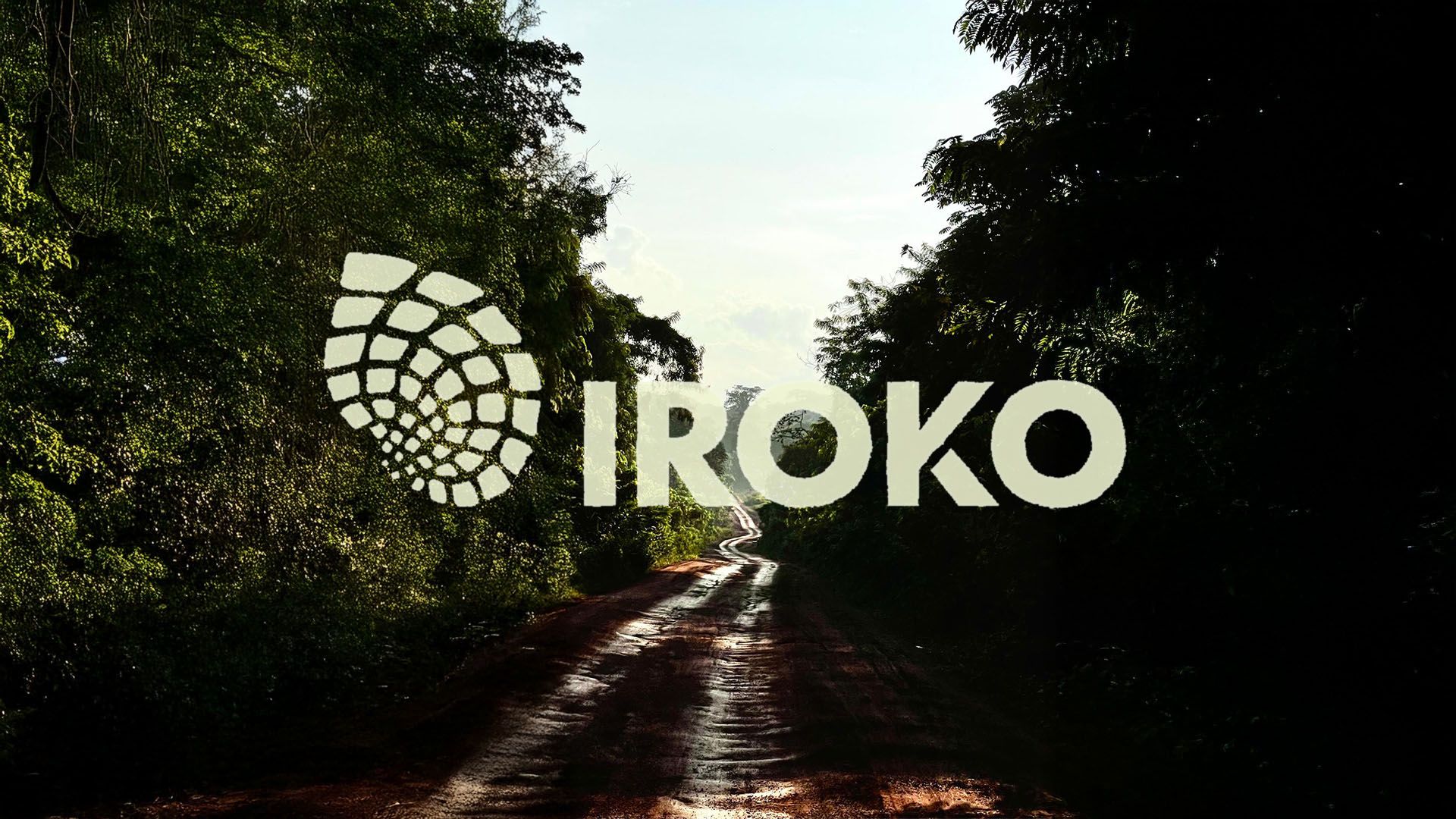 Iroko logo on a Cameroon road backdrop