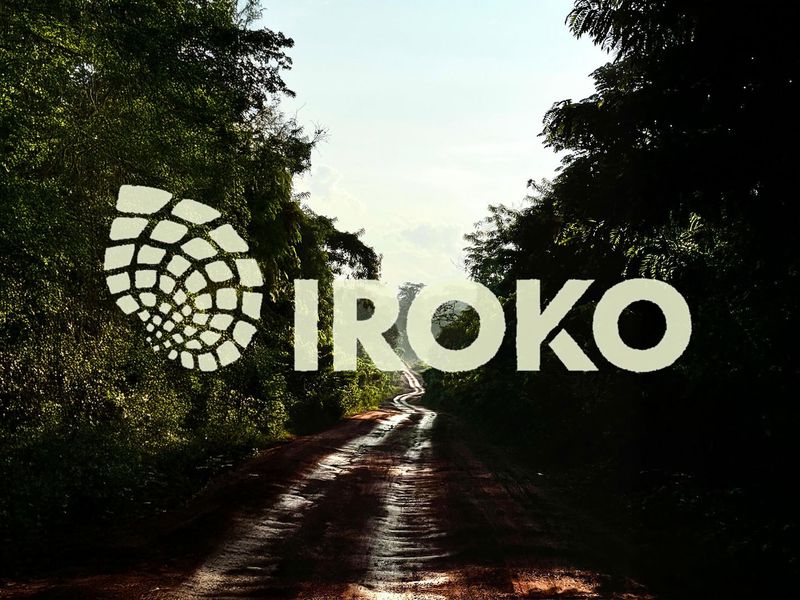 Iroko logo on a Cameroon road backdrop
