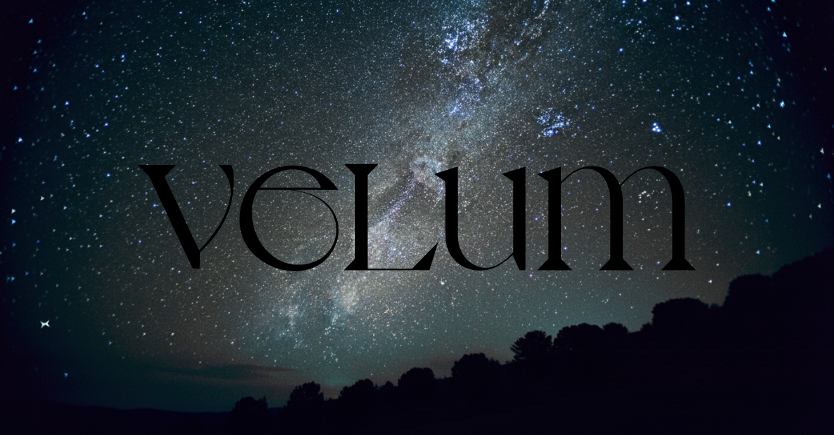 velum on black paper