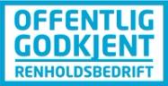 Logo for offentlig godkjent renholdsbedrift av Arbeidstilsynet
