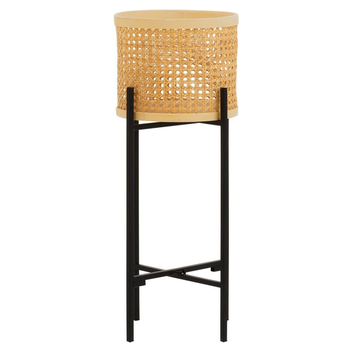 Depok Small Rattan Planter with Metal Stand | Kaiku