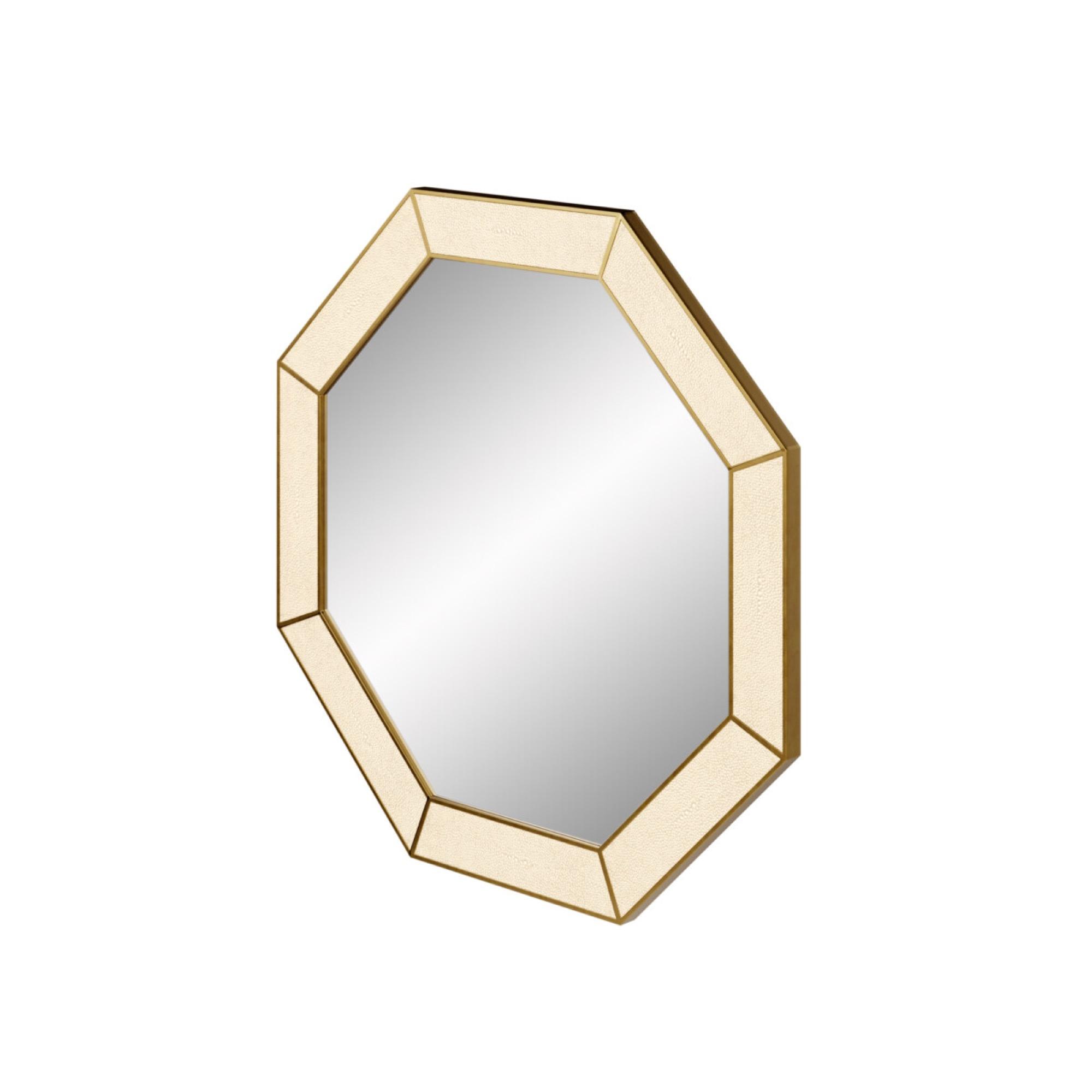 Hampton Ivory Octagonal Wall Mirror | Kaiku