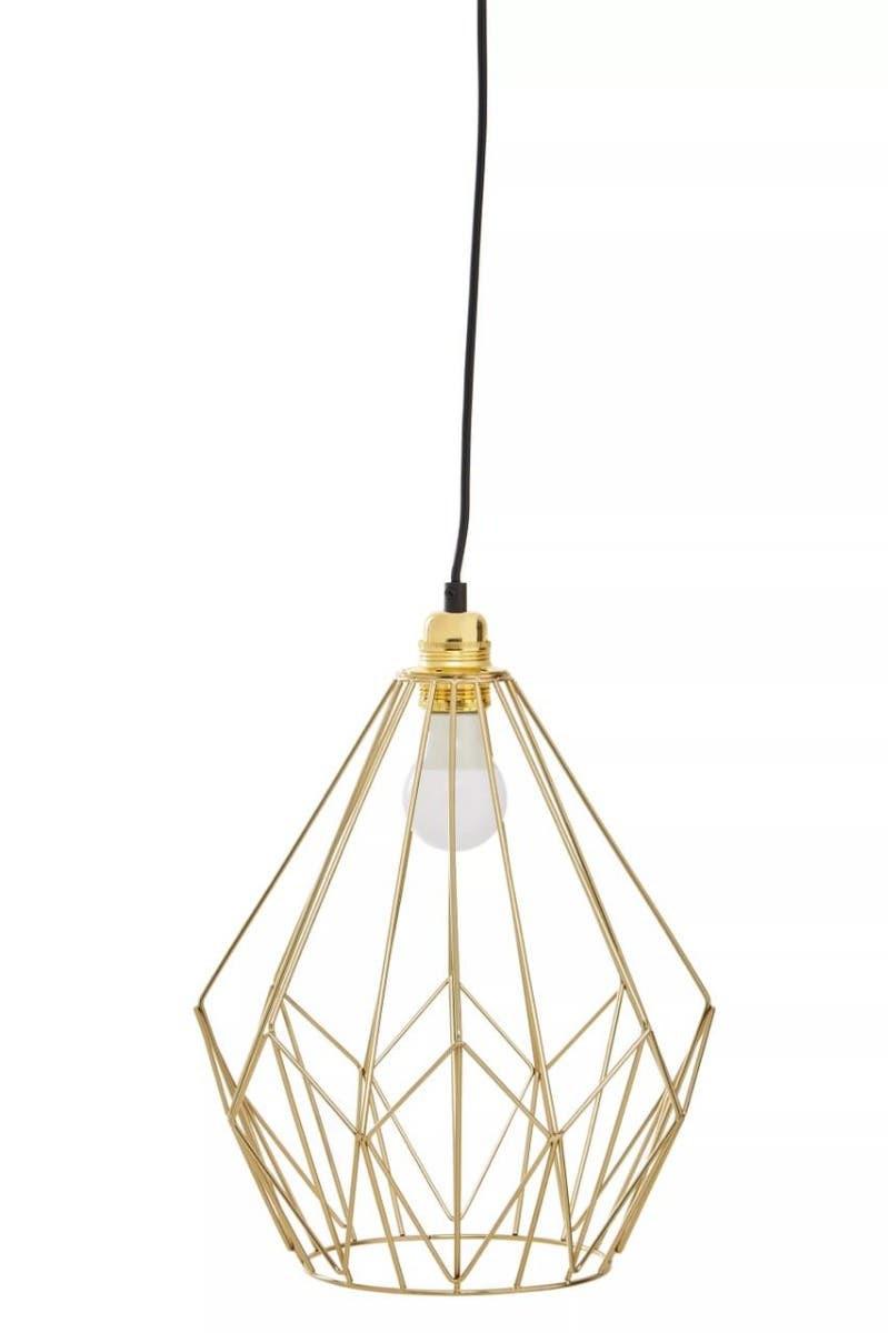 Wyra Champagne Gold Frame Pendant light | Kaiku