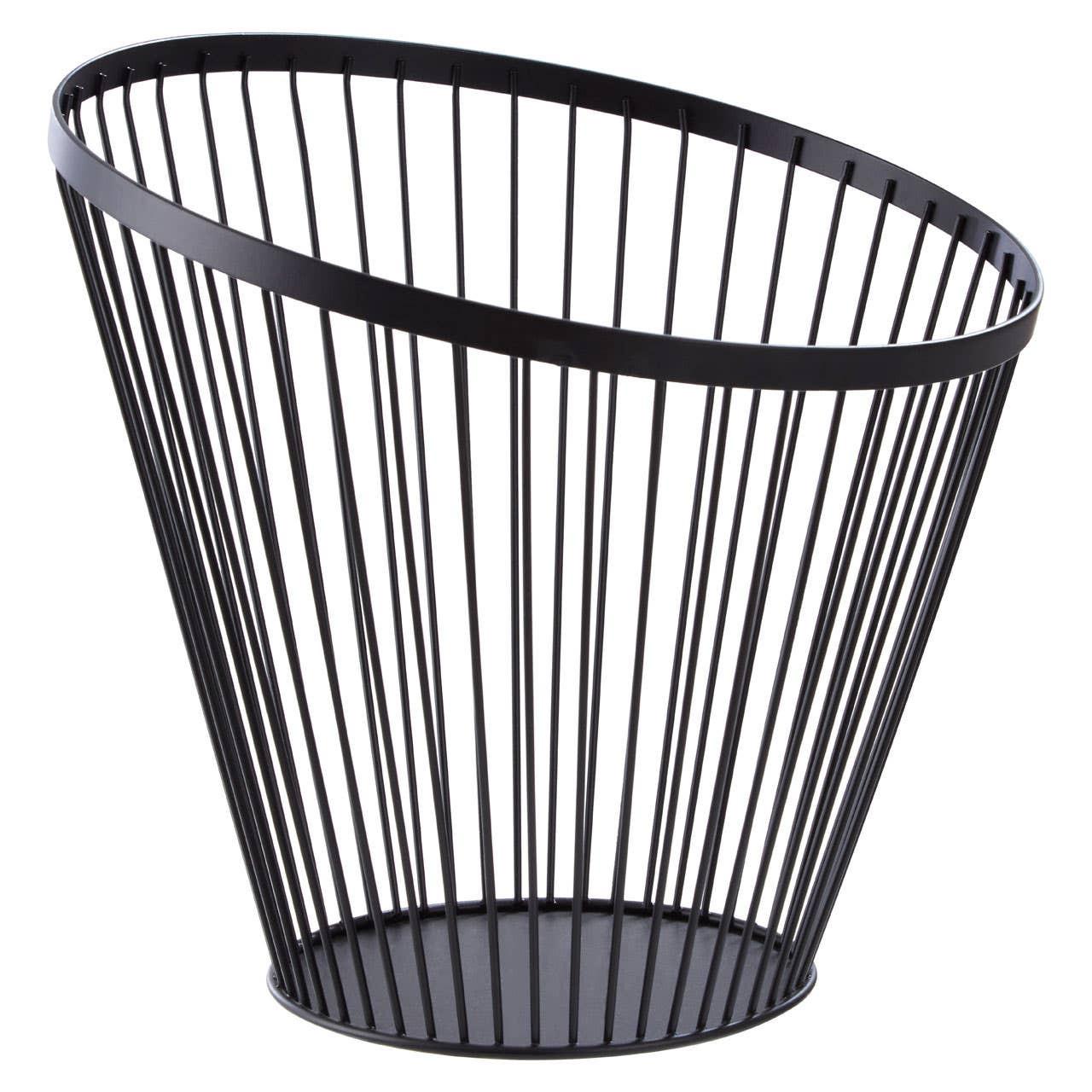 Emery Matt Black Wire Tall Basket | Kaiku