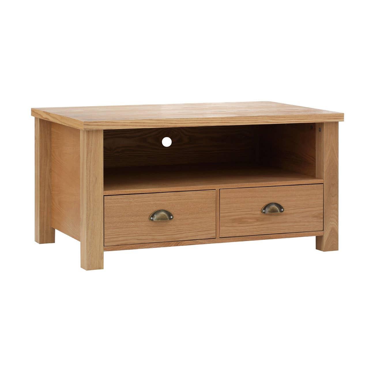 Westbury Oak Wood Veneer Media Unit | Kaiku