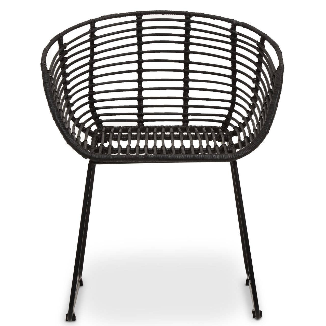 Lagom Black Natural Rattan Chair | Kaiku