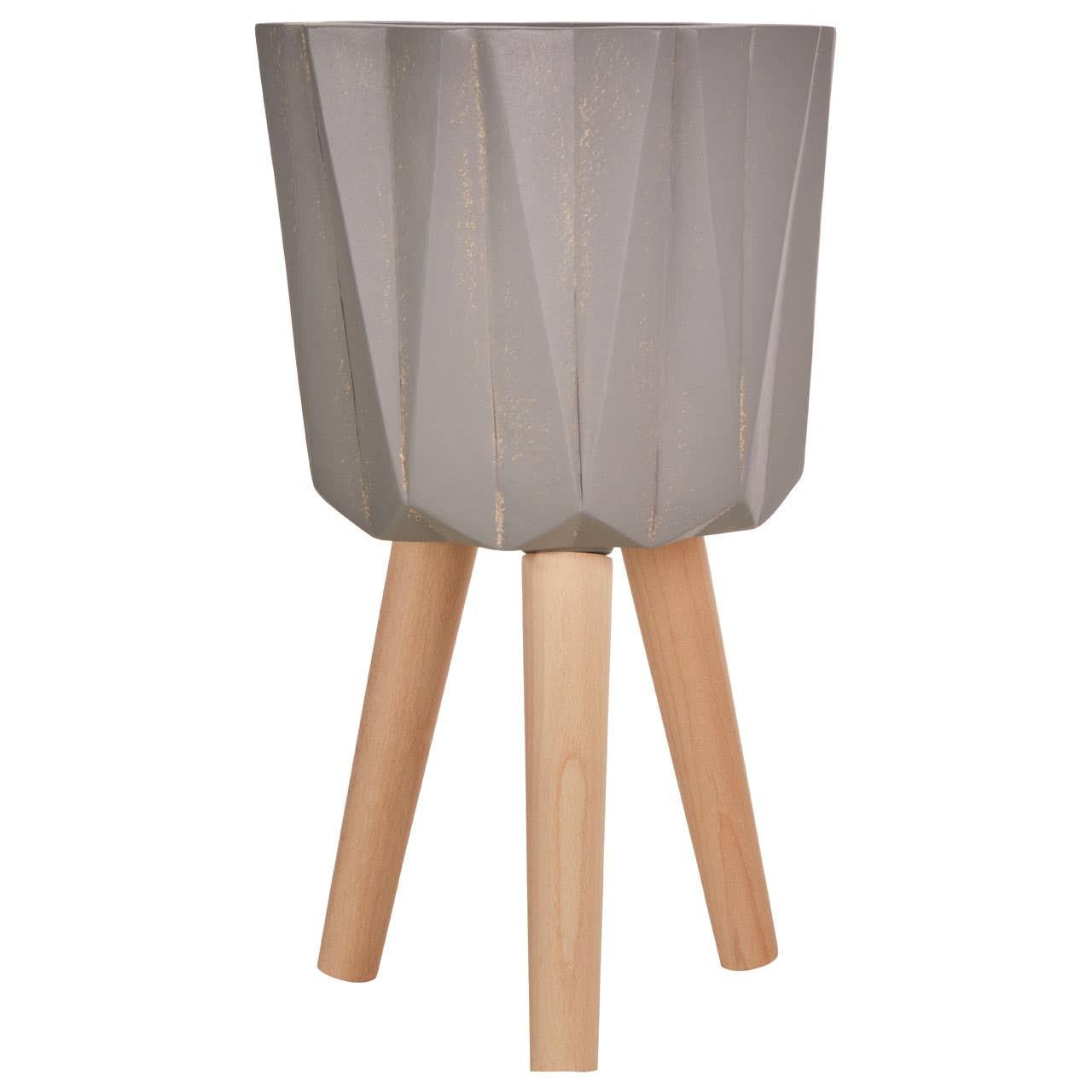 Darnell Small Greyt Faceted Planter | Kaiku