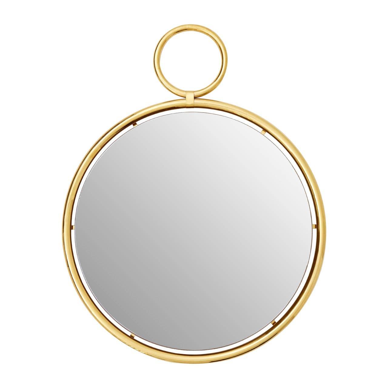 Meissa Gold Finish Pendant Wall Mirror | Kaiku