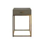 Hampton Ivory Square Bedside Table in Grey, fifth product view