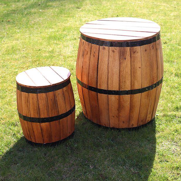Natural Wooden Beer Barrel Storage Stool | Kaiku