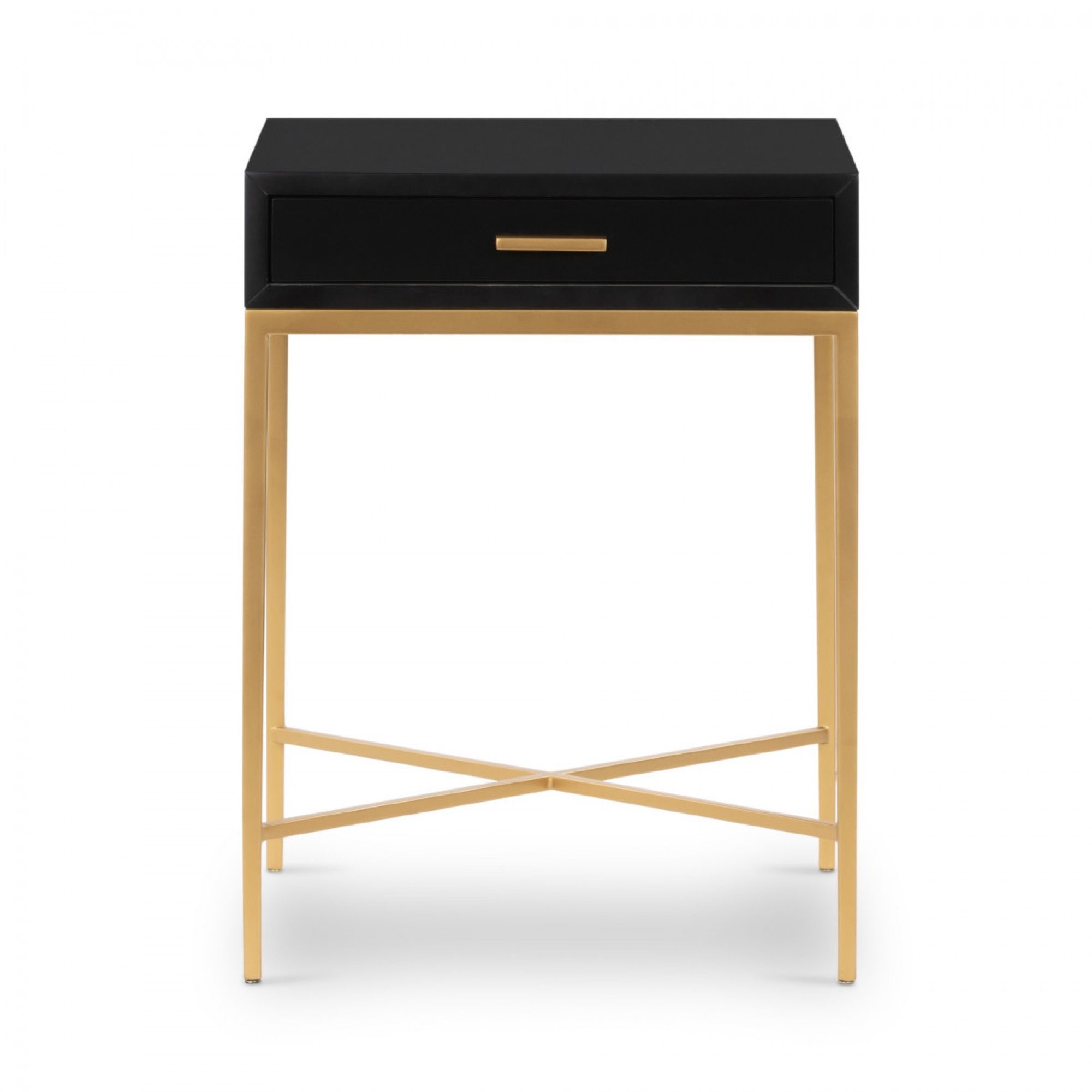 Berkeley Black 1 Drawer Bedside Table | Kaiku