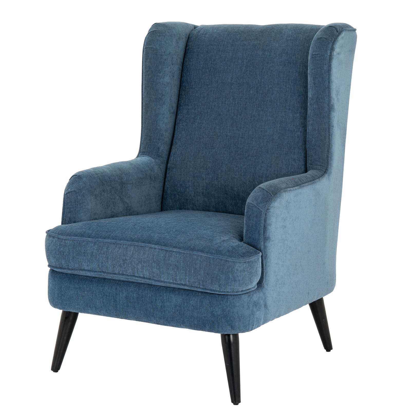 Vellis Blue Wingback Armchair | Kaiku