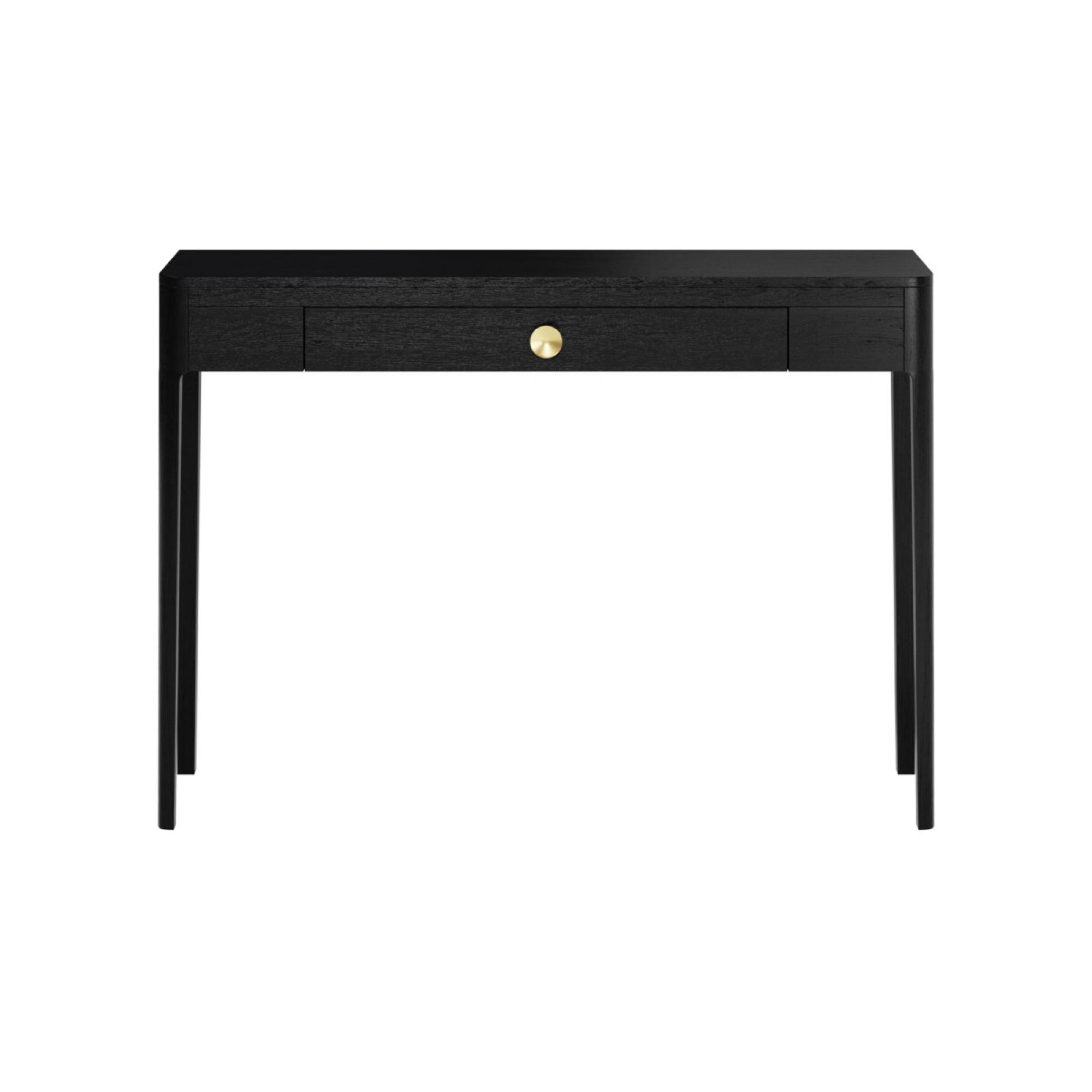 Abberley One Drawer Black Console Table | Kaiku